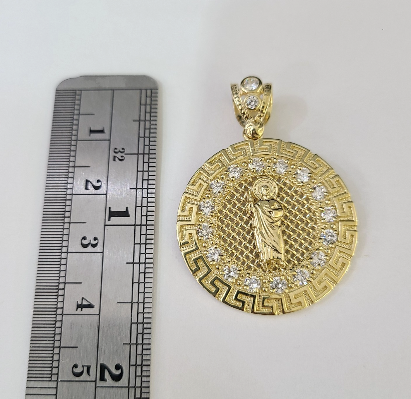 10k Gold Milano Rope Chain Virgin Mary Charm Necklace SET 4mm 18"-28" Pendant