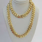 Solid 10k Gold Chain 10mm Miami Cuban Link Necklace 24" Men's Box Lock REAL 10kt