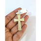 Real 10k Yellow Gold Charm Pendant Cross Diamond Cuts 10KT