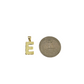 10K Yellow Gold E Initial Charm Pendant Alphabet Real 10kt Men Women