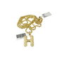 Real 10k Rope Chain 3mm 18"-28" Necklace Nugget H Initial Charm Set Pendant Gold