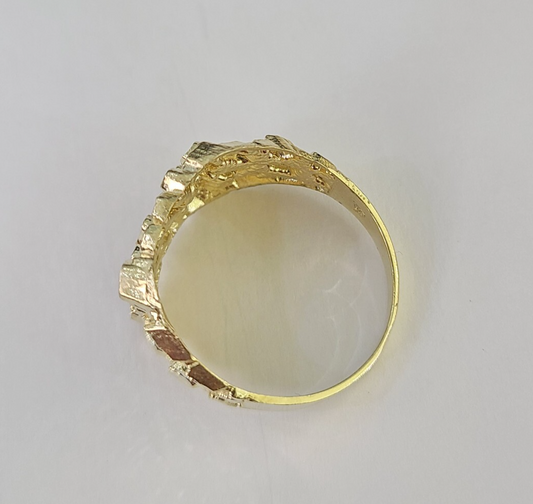10k Nugget Ring Casual Band Yellow Gold Genuine Brand New