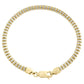 10K Yellow White Gold Two Tone 4mm Diamond Cut Ice Bead Link Bracelet 8 Inches