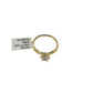 Real 10k Solitaire CZ Ring Yellow Gold Women 10Kt Genuine
