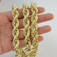 REAL 10k Gold Rope Chain Mens Necklace 12mm 22" 24" 26" 28" 30" 10kt Yellow Gold