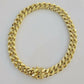 10K Men's Yellow Gold Miami Cuban Bracelet 8.5 Inches 9mm long Box Lock