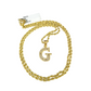 10k 2.5mm Rope Chain G Initial Alphabet Pendant 16"-28" Gold Set Charm Necklace