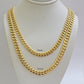 10k Gold Necklace 7mm 18 Inch Short Miami Cuban Link Chain REAL 10kt Yellow Gold