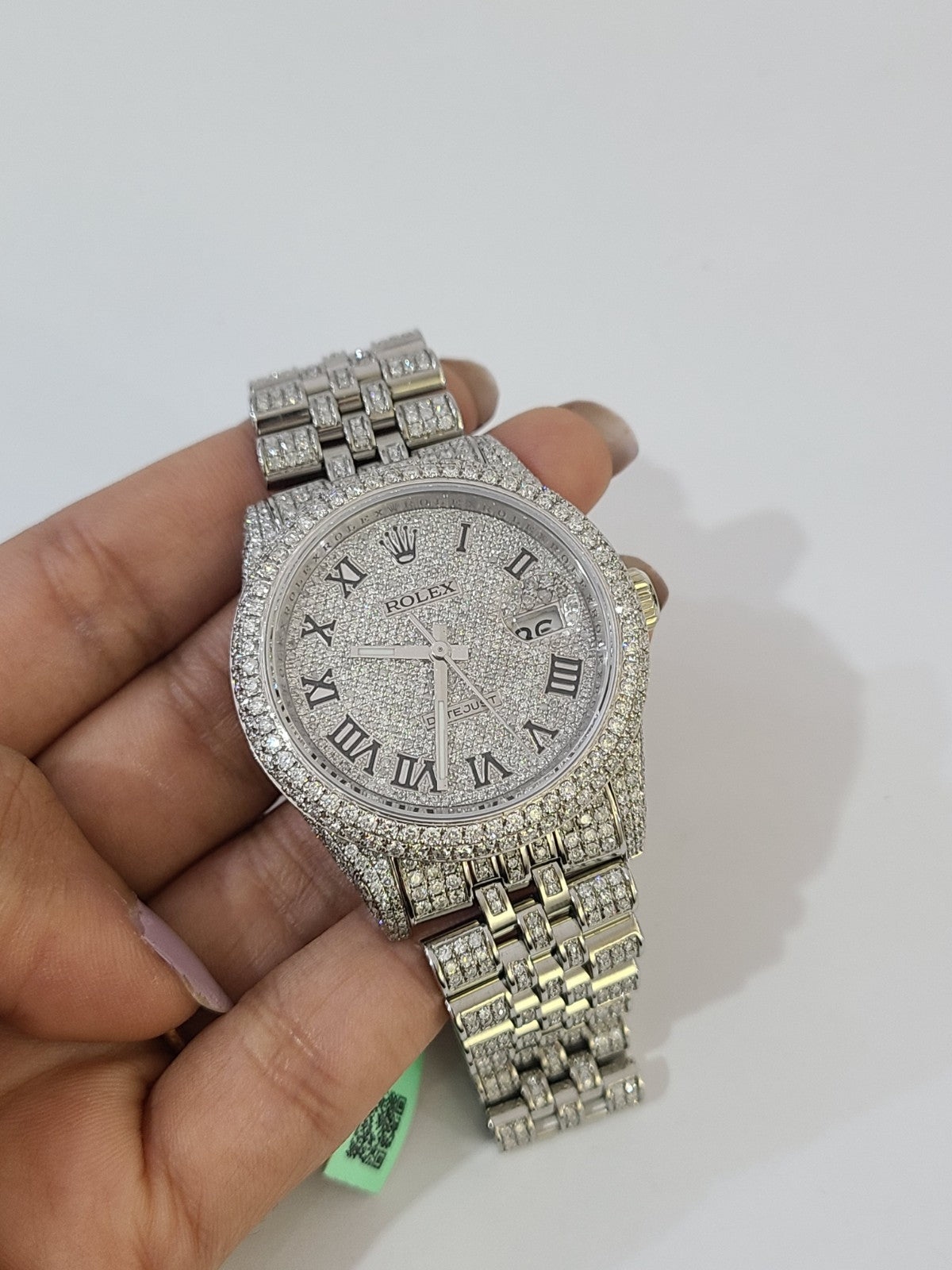 ROLEX Datejust Natural Diamond Iced Out 36mm Watch