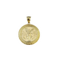Real 10k Rope Chain Centenario 50 Pesos Charm Necklace SET 4mm 18"-24" Pendant
