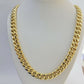 14k 10mm Mens Necklace Chain Miami Cuban Link  24" Inch REAL 14KT Real Gold Sale