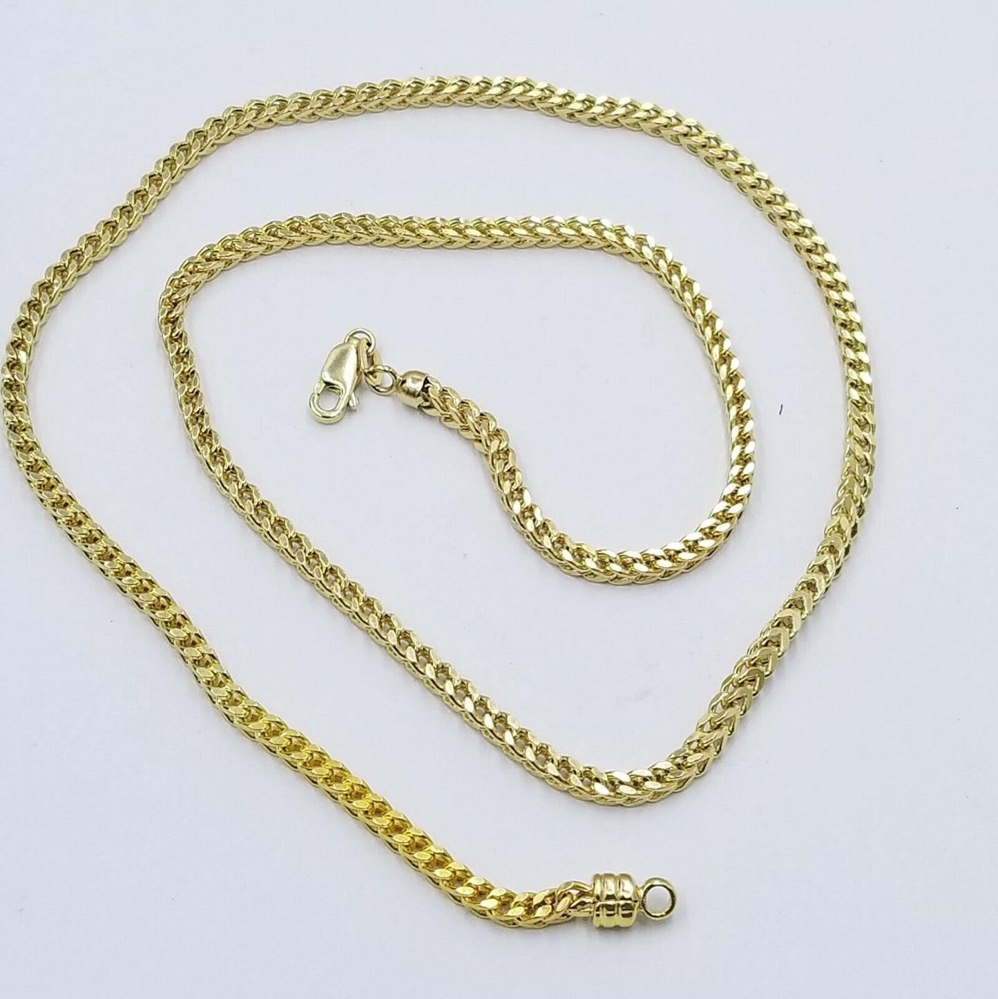 Real 10k Yellow Franco Necklace 3mm Chain Lobster Clasp 18" -26" Men Women Rope