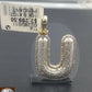 10k Yellow Gold Diamond Bubble Letter A-Z Initial Charm Pendent Real Diamond