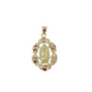 Real 10K Virgin Mary Pendent Charm Two Tone Pink Yellow Gold Holy Mother