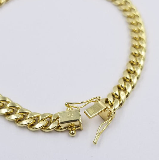 Kids REAL 10k Gold Miami Cuban Link Bracelet 6mm 6" Inch 10KT Yellow Gold Strong