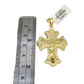 Real 10k Charm Pendant Christ Cross Crucifix Yellow Gold 10KT