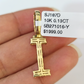 10K Gold Miami Cuban Chain I Diamond Initial 20"-28" 3mm Pendant Necklace SET