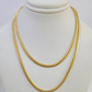 Real 18kt Miami Cuban Chain Necklace 3mm 24 Inch Yellow Gold Men Women SOLID 18k