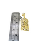 Real 10k Gold Franco Chain Christ Head Charm Pendant Necklace SET 2.5mm 18"-26"