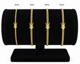 Solid 10k Yellow Gold Miami Cuban Bracelet Link 2mm 3mm 4mm 5mm 7" Box Clasp