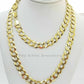 Real 14k Gold Chain Solid Cuban Curb Link Bracelet Necklace 3mm-10mm 7"-30" 14kt