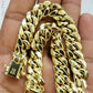 Real 10k Gold Ladies Bracelet cuban Link 7" 9mm Box clasp Strong Miami Cuben