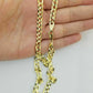 Real 14k Gold Chain Solid Cuban Curb Link Bracelet Necklace 3mm-10mm 7"-30" 14kt