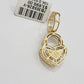 Diamond Heart Key charm pendant 10k gold 1/2 Natural Diamonds For Men Women,REAL
