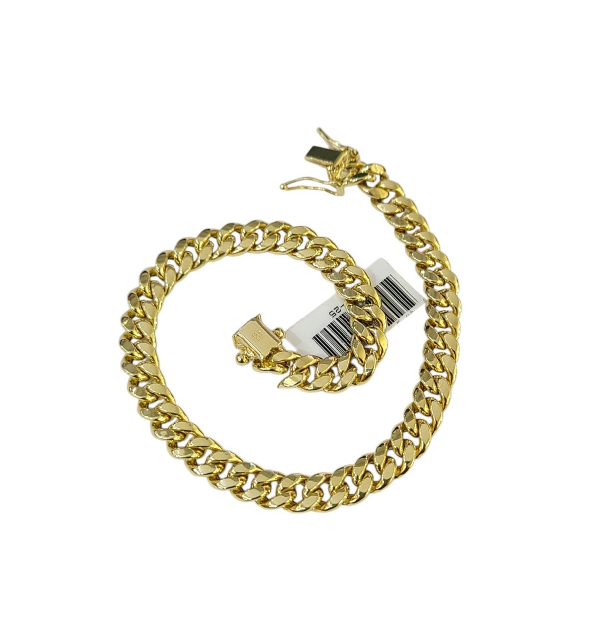 Real 10k Solid Gold Bracelet Miami Cuban Link 7.5 Inch 6mm Mens 10KT Box Lock