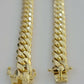 Real 10k Yellow Gold Chain 10mm Solid Miami Cuban Link Necklace 20 Inch Choker
