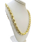 10K Yellow Gold Rope Chain Necklace 8mm 22 Inch REAL 10kt Diamond Cuts Men's