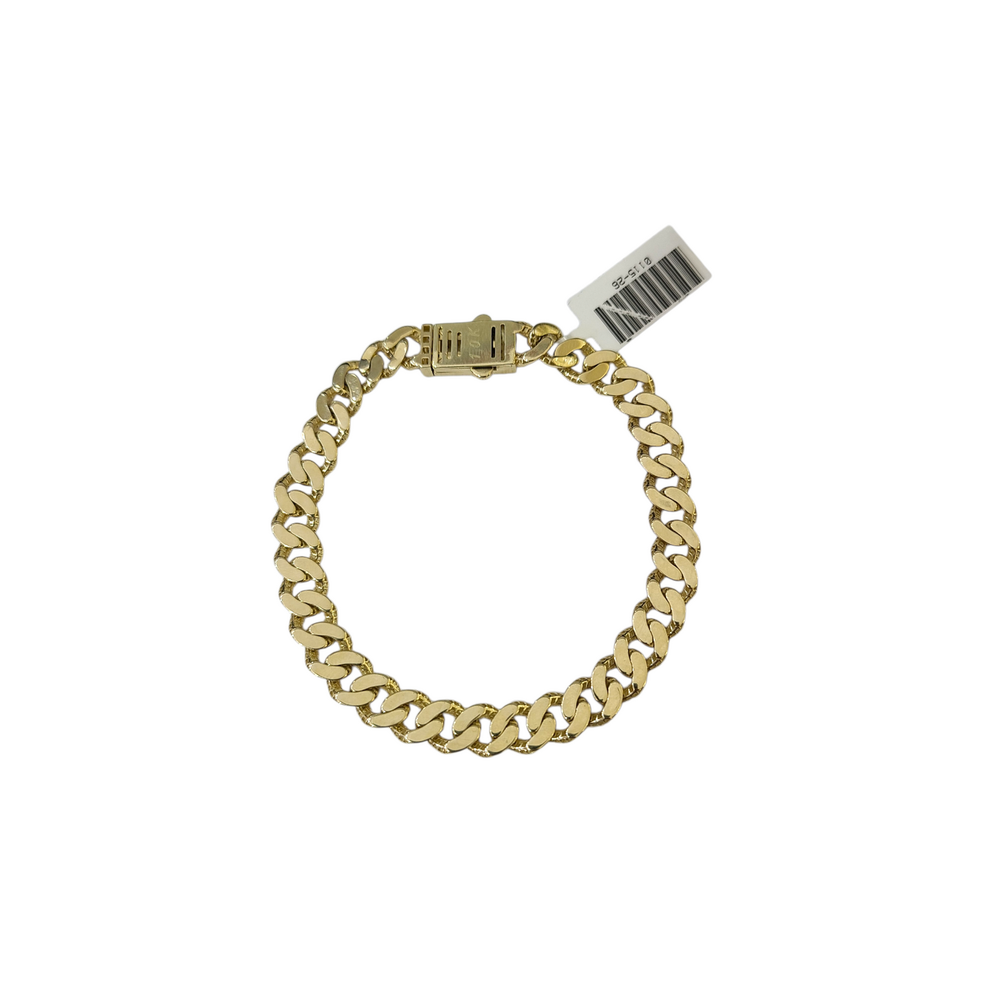10k Yellow Gold Bracelet 7 Inch Royal Monaco Cuban Link 7mm Box Clasp