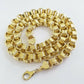 Real 10k Gold Byzantine Chain 11mm 26" Inch Men's yellow gold necklace 10kt