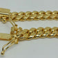 Real 14k Gold Miami Cuban link Chain 8mm 26" BOX LOCK 14kt Yellow Gold Necklace