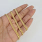 Real 18kt Yellow Gold Miami Cuban Chain Necklace 4mm 22 Inch Men Women SOLID 18k