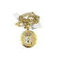 10k Gold Chain Necklace Jesus Christ Charm Pendant Set Cuban Curb 4mm 20"-30"