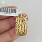 10k Yellow Gold Diamond Crown King Charm Real 10Kt Pendant Natural Genuine