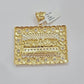 Men's Real 14k Yellow Gold Pendant Nugget Last Supper Charm Medallion 2" 14kt