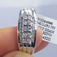 Mens 14k White Gold 0.47CT Wedding Engagement Ring Diamond Band Solitaire Real