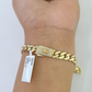 Real 10K Gold Royal Monaco Bracelet 8" Box Clasp 7mm Genuine Unisex
