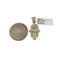 Real 10k Yellow Gold Hamsa Hand Diamond Charm Pendant 1.25'' inch Genuine 10kt