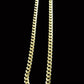 Real 10k Yellow Gold Miami Cuban Chain Necklace 20" 22" 24" 26" Inch Men Women