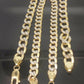 REAL 10k Gold Cuban Link Bracelet Diamond Cuts 9Inch Men Women