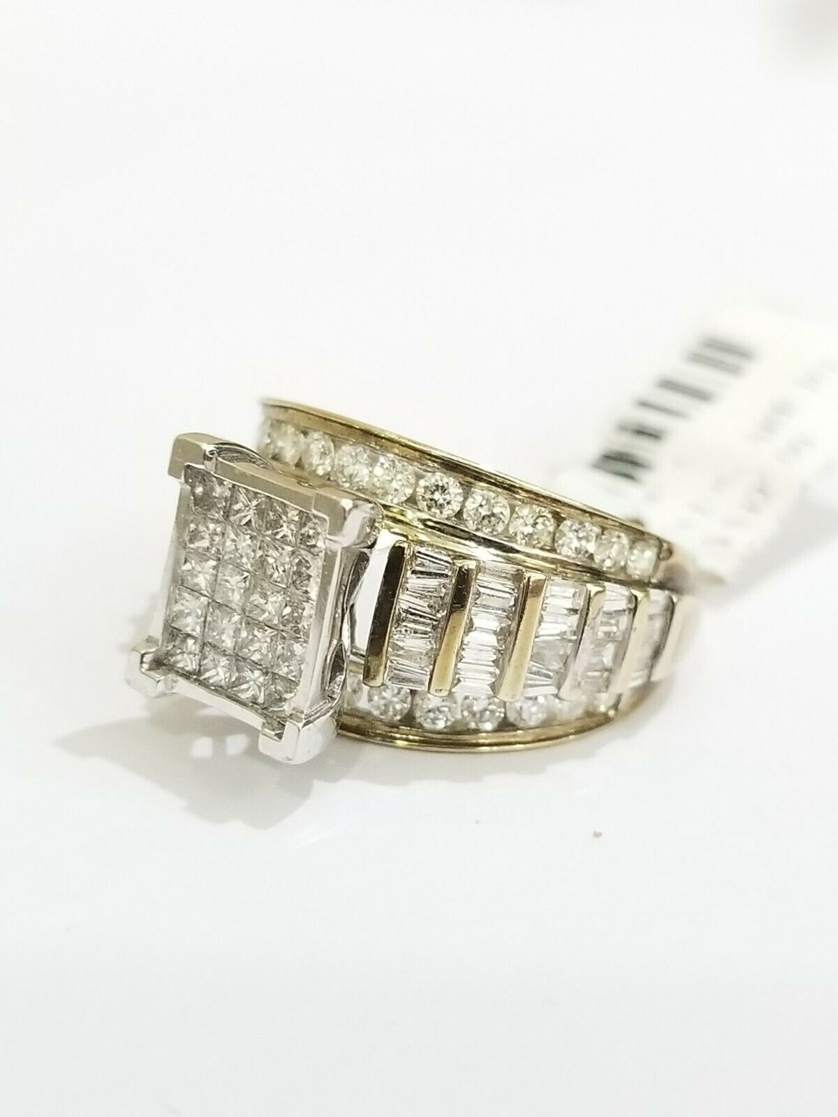 2 CT Diamond 10K Gold Ladies Ring Wedding Anniversary Princess cut Diamond Women