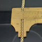 Real 10K Yellow Gold Palm Chain Necklace 3mm 20" Inches , 10kt gold, men's Women