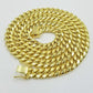 8mm Miami cuban Link chain Necklace 26" Inch length Real 10k Yellow Gold 10 KT