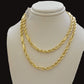 Solid 10k Gold Milano Rope Chain Necklace 20" 4.5mm Men's 10kt Yellow Gold, REAL