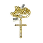 10k Yellow Gold Cuban Curb Chain Crucifix Cross Pendant Charm 8mm Necklace Men