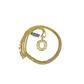 Real Gold 10k Chain Miami Cuban Link Necklace Pendant SET O Initial Charm 2.5mm