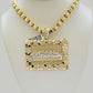 Real 10k Gold Box Byzantine Necklace Last Supper Charm Pendant Chain 6mm 20 Inch